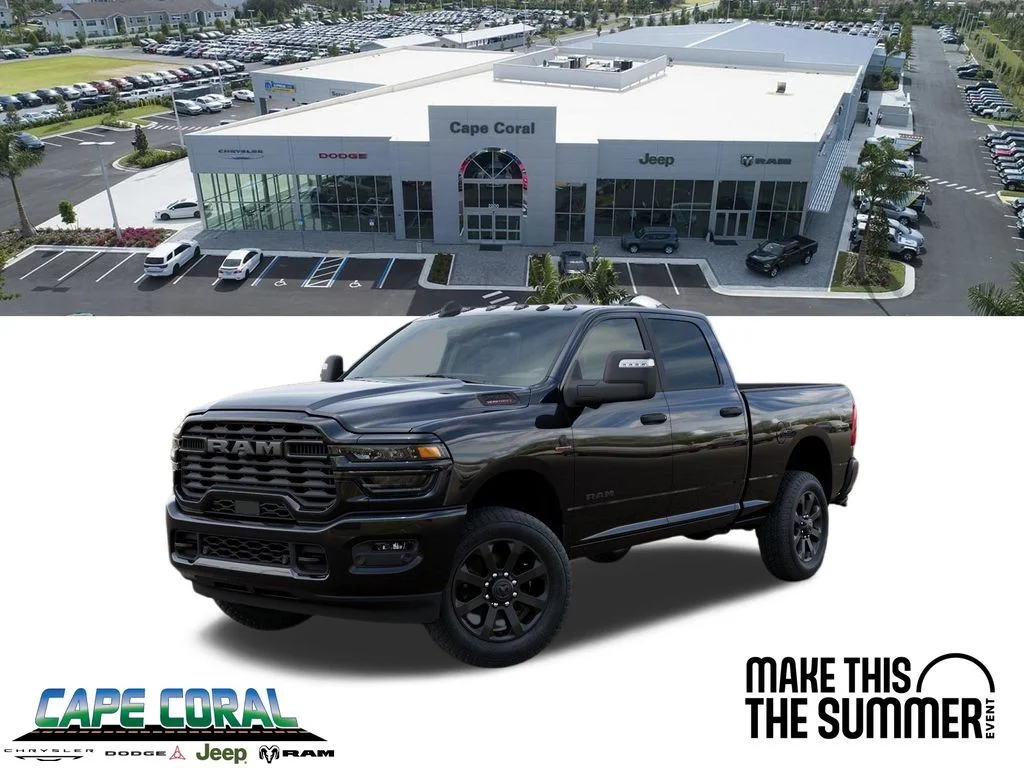 New 2026 Diamond Black Crystal Pearl-Coat Exterior Paint RAM Big Horn image 1