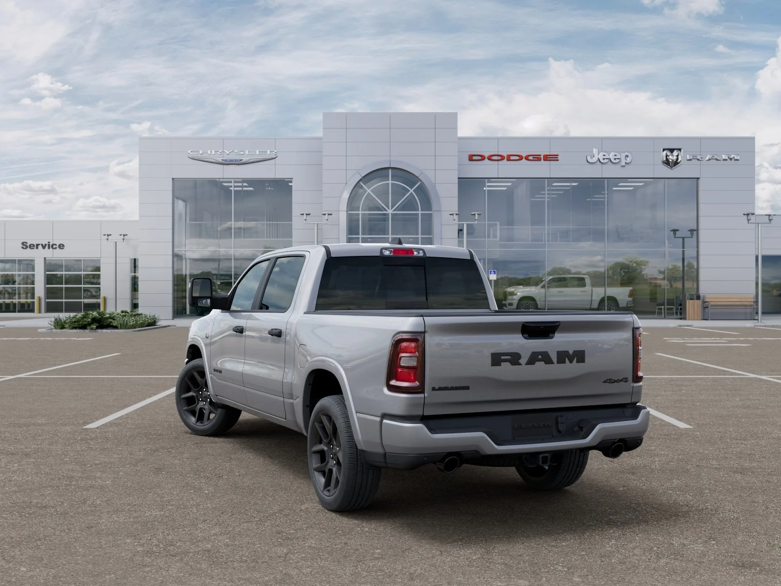 New 2026 Billet Silver Metallic Clear-Coat Exterior Paint RAM Laramie image 3