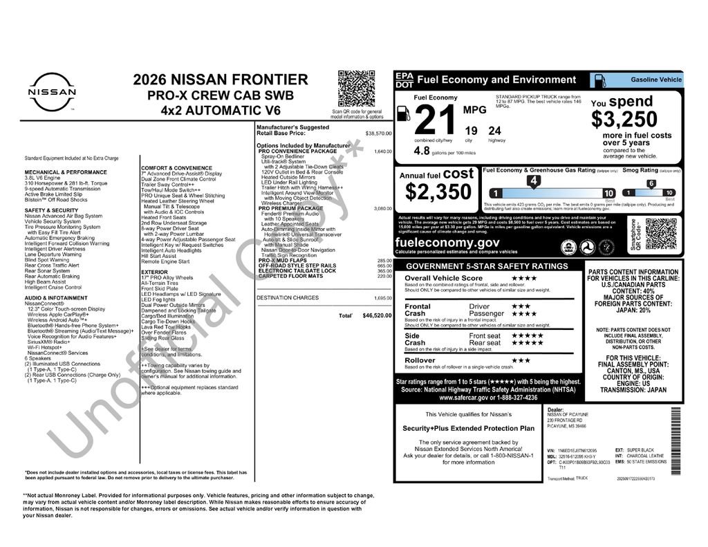 2026 Nissan Frontier PRO-X - Photo 4