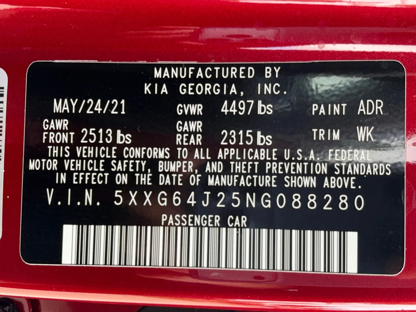 Used 2022 Passion Red Kia GT-Line image 13
