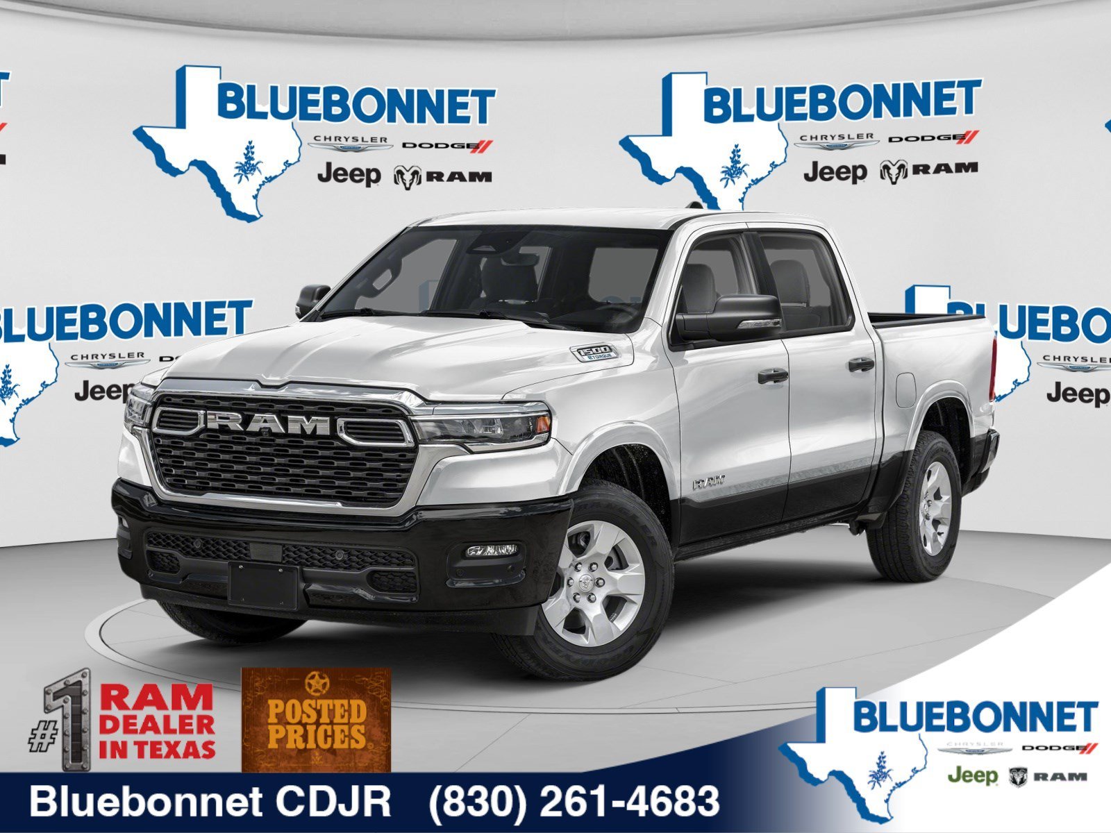 New 2026 Bright White Clear-Coat Exterior Paint RAM Big Horn image 1