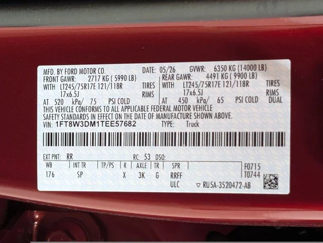 New 2026 Ruby Red Metallic Tinted Clearcoat Ford F-350® King Ranch® image 73