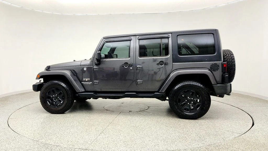 Used 2017 Granite Crystal Metallic Clearcoat Jeep Sahara 4x4 w/ Heated Seats, Remote Start & Connectivity Pkg image 8