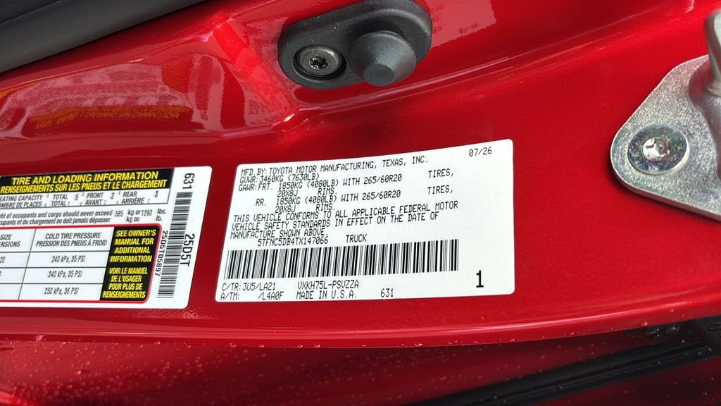 New 2026 Supersonic Red <sup>1</sup> Toyota Tundra Platinum image 34