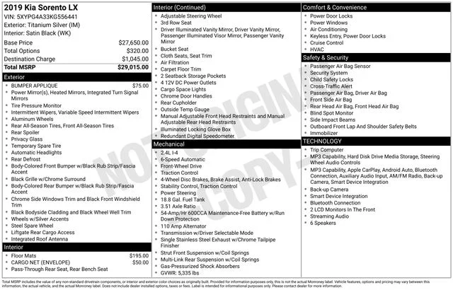 Used 2019 Silver Kia LX image 23