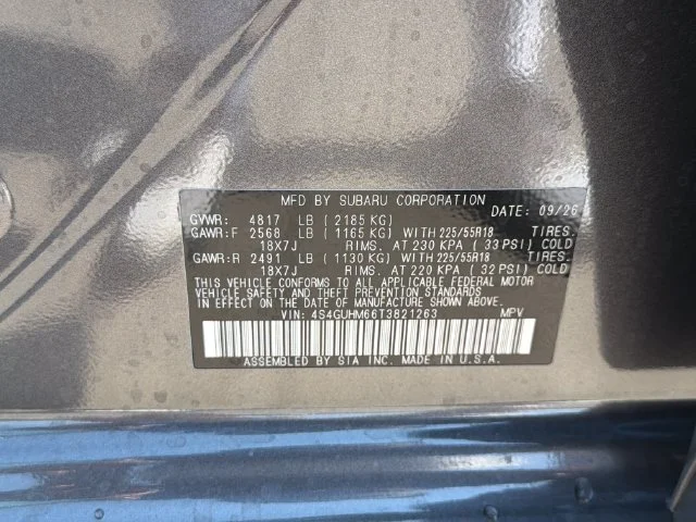 New 2026 Gray Subaru Limited image 26