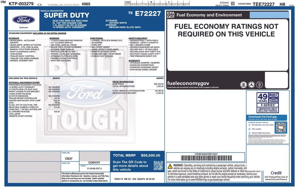 New 2026 Oxford White Ford XL image 2