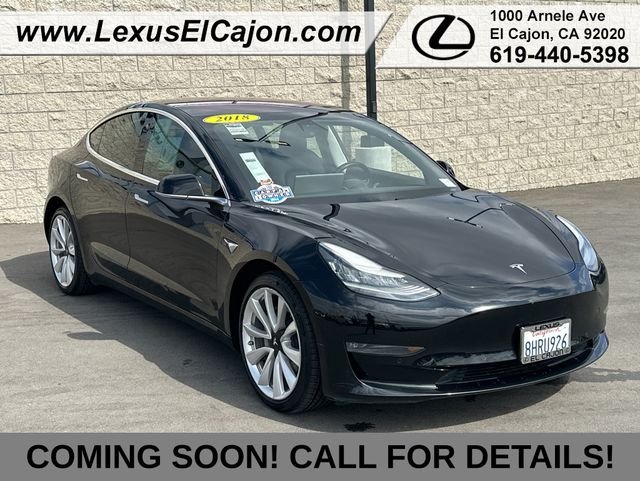 Used 2018 Tesla Model 3 Long Range with VIN 5YJ3E1EA7JF176441 for sale in El Cajon, CA