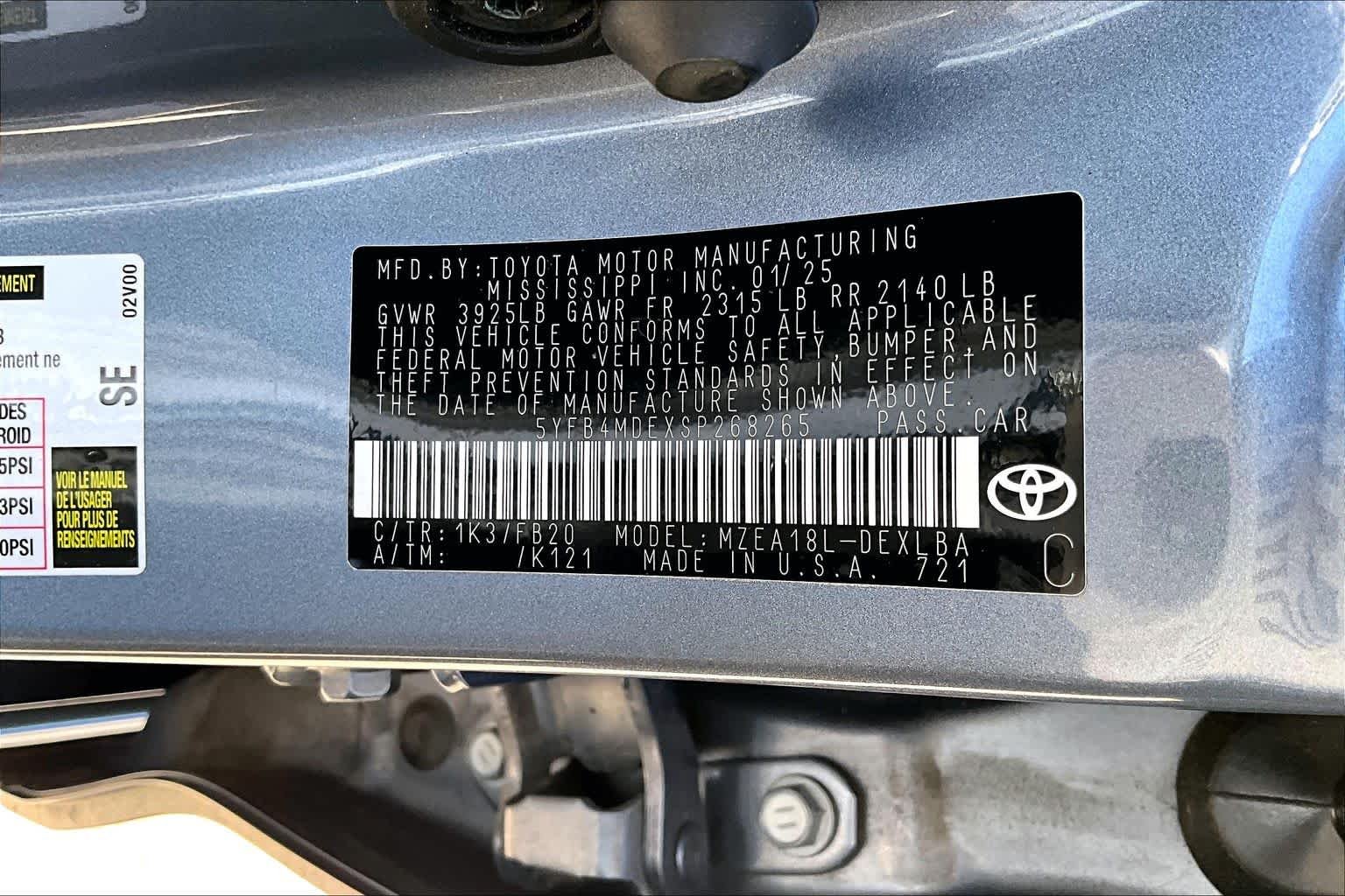 Used 2025 Celestite Toyota LE image 35