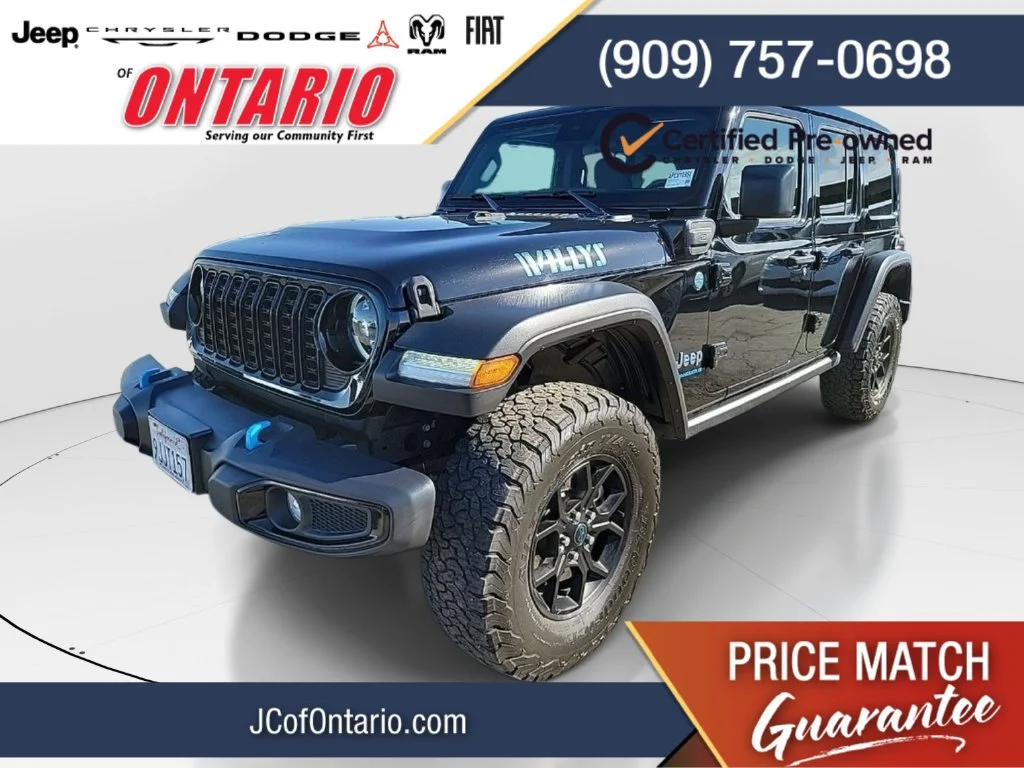 Used 2024 Black Jeep Willys 4xe image 1