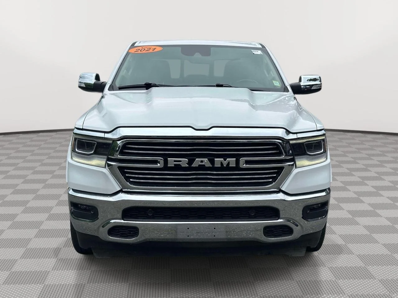Used 2021 Bright White Clearcoat RAM Laramie Crew Cab 4x4 57