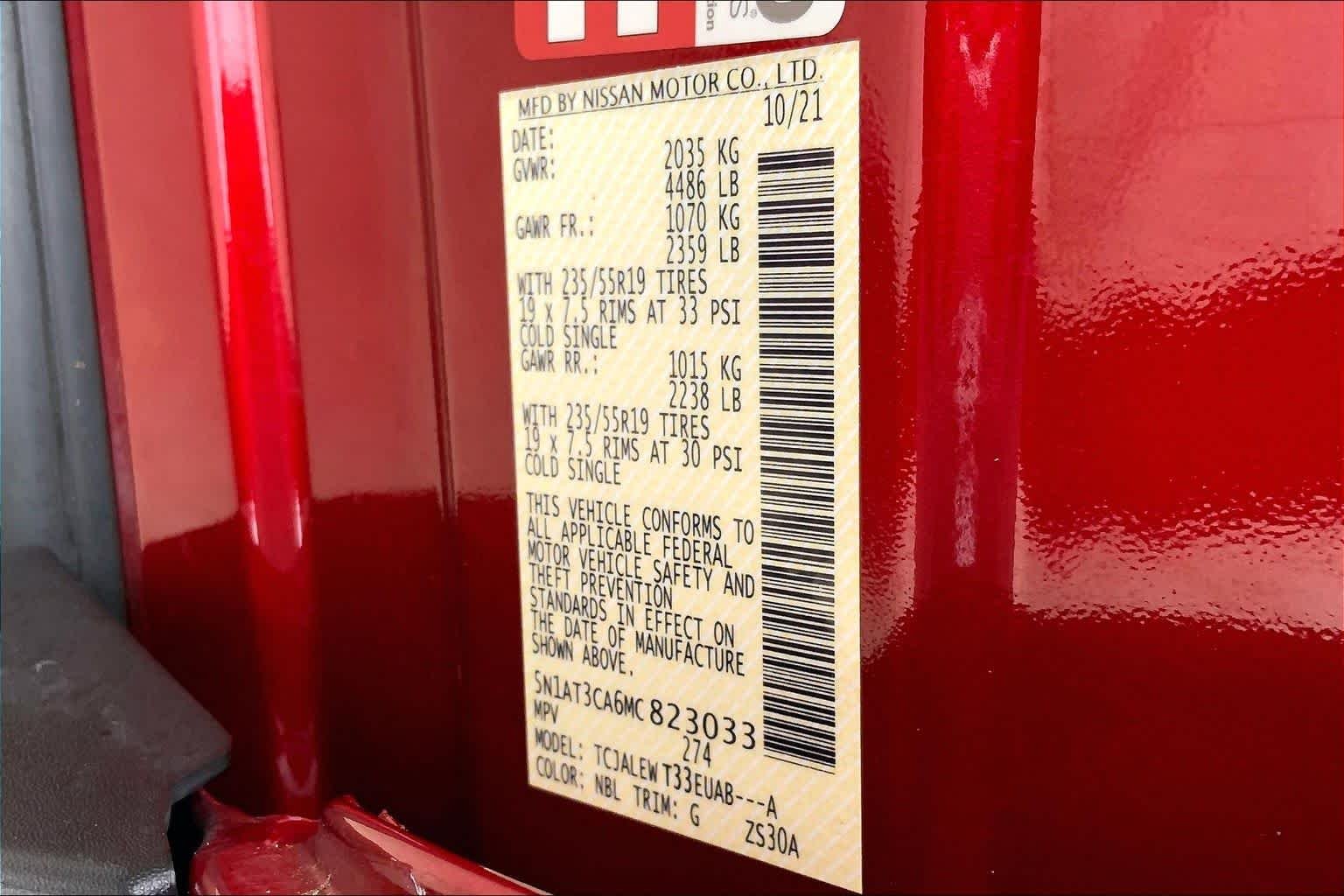 Used 2021 Scarlet Ember Tintcoat Nissan SL image 37