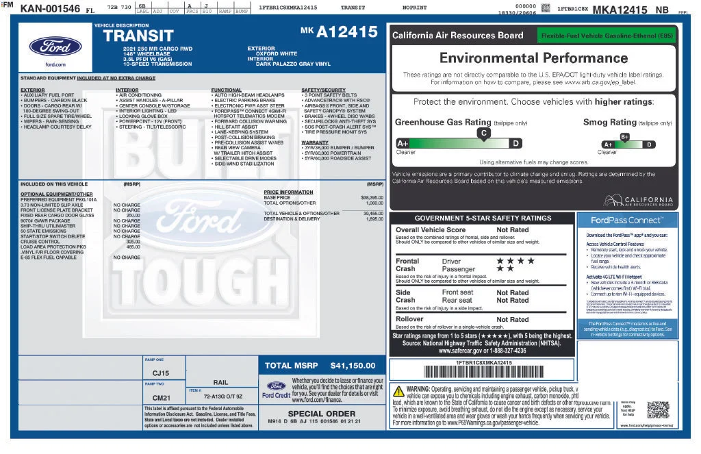 Used 2021 White Ford Base image 9