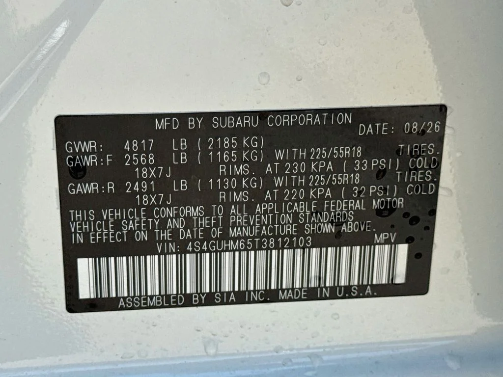 New 2026 White Subaru Limited image 40