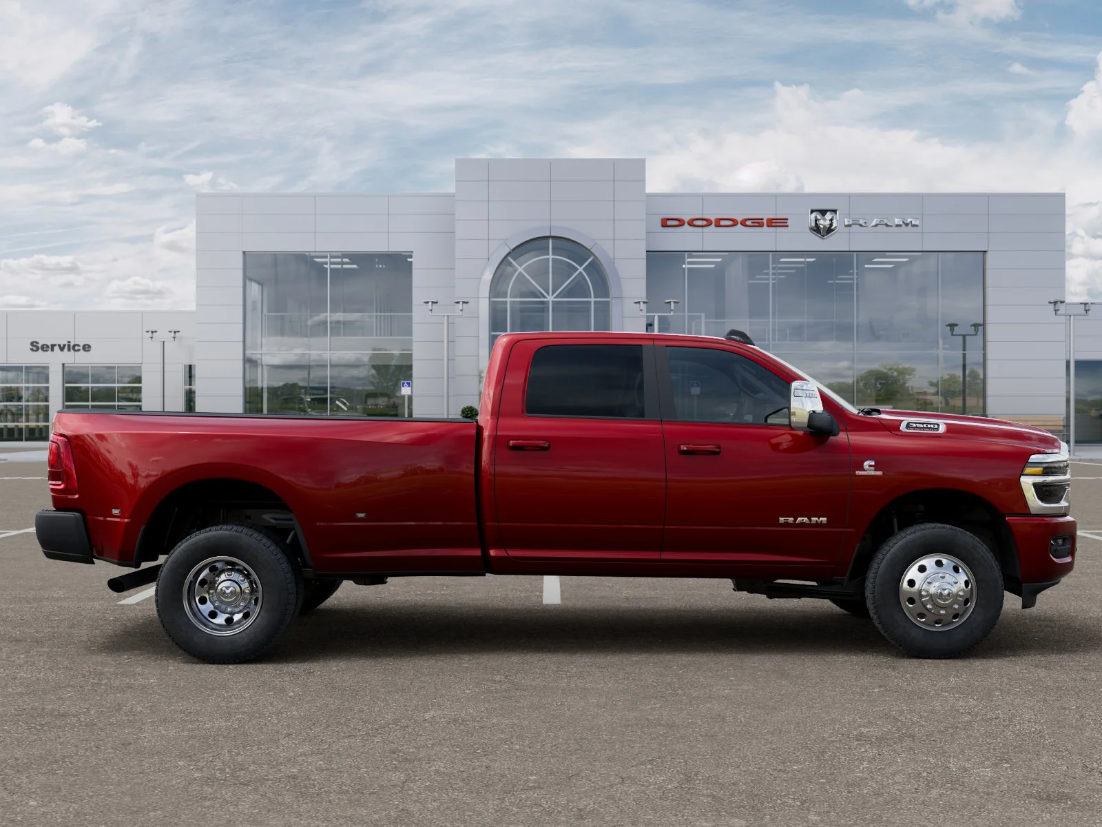 New 2026 Molten Red Pearl-Coat Exterior Paint RAM Laramie image 48