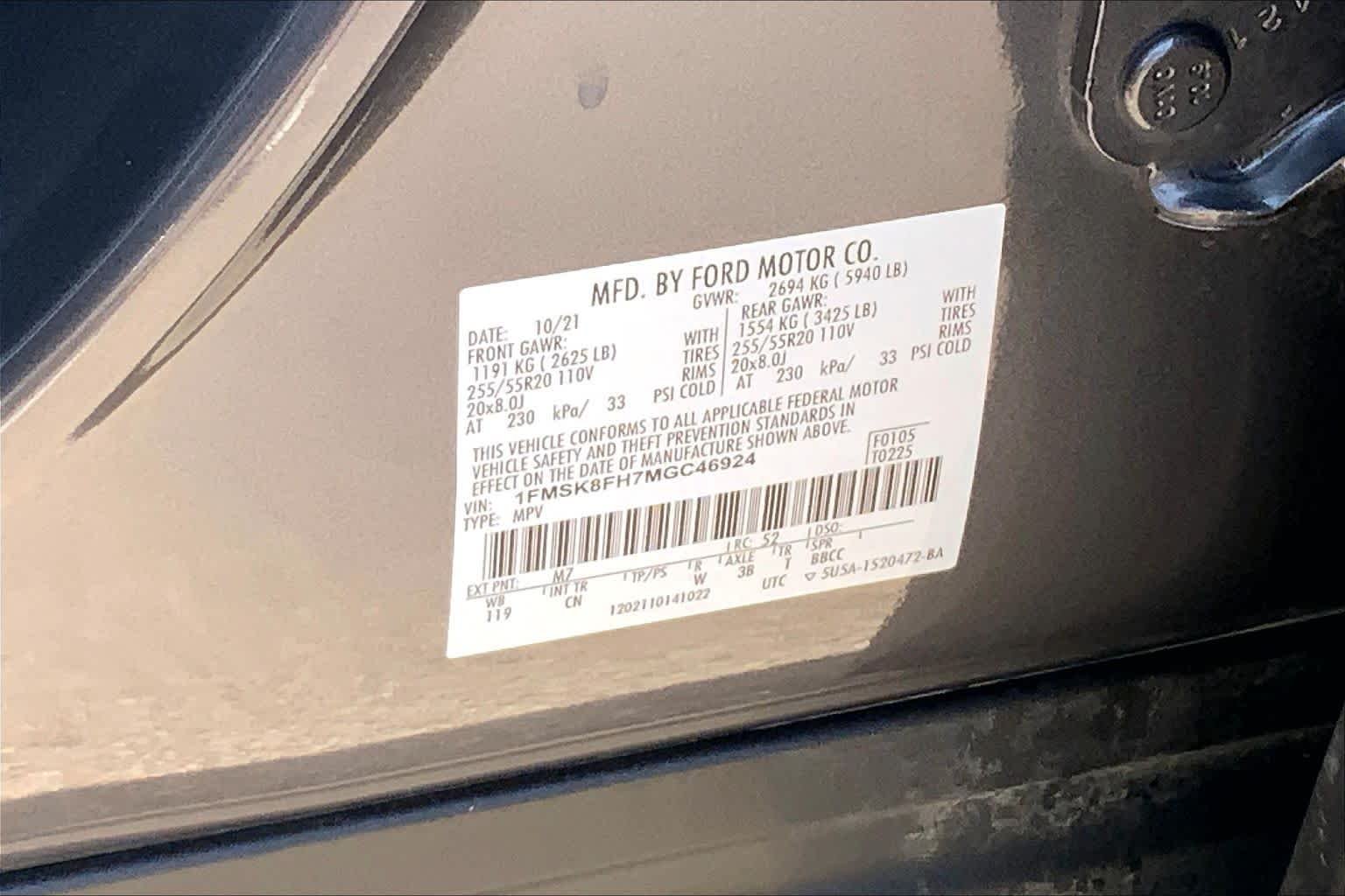 Used 2021 Carbonized Gray Metallic Ford Limited image 37