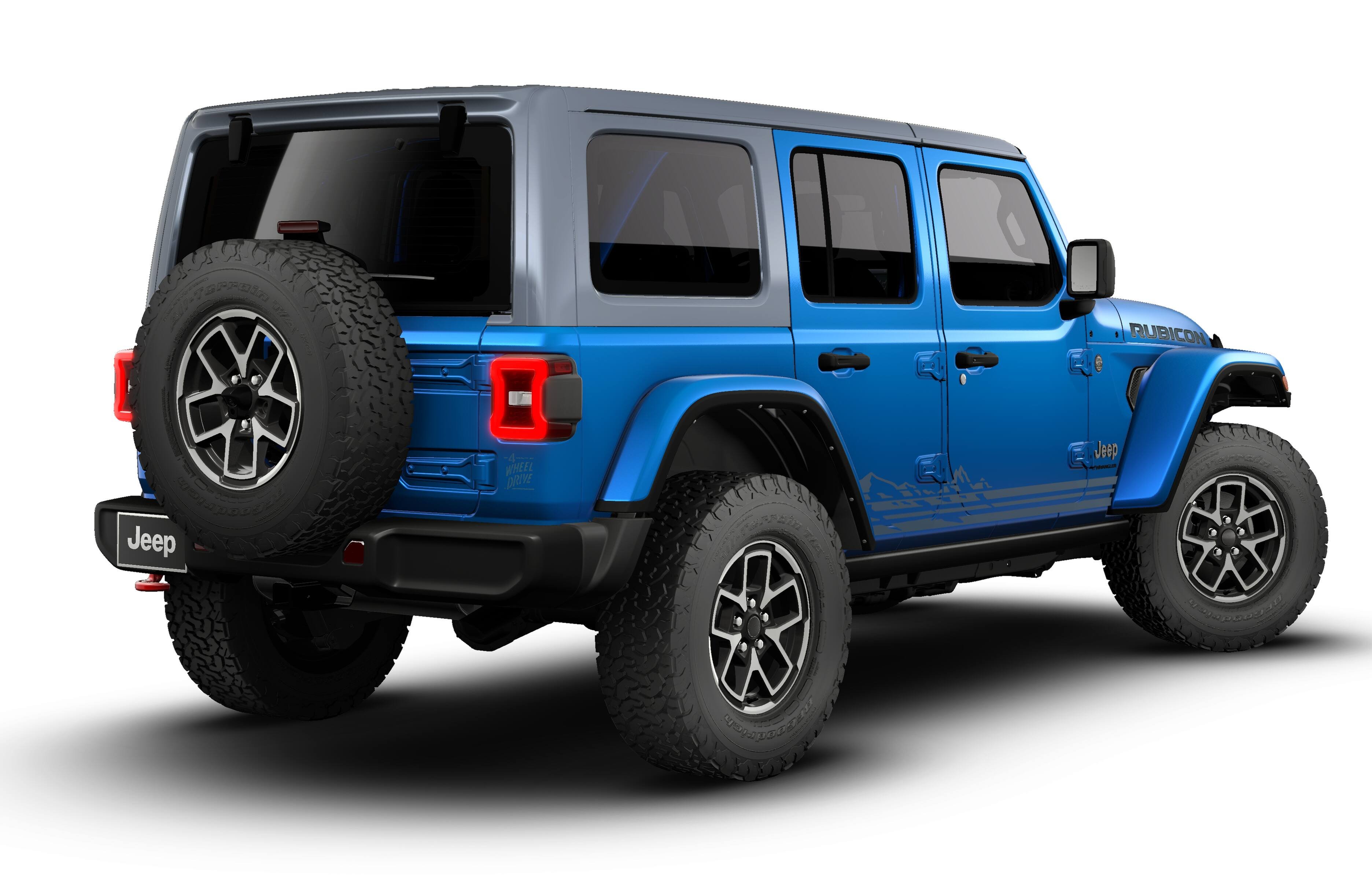 New 2026 Hydro Blue Pearl-Coat Exterior Paint Jeep Rubicon image 14