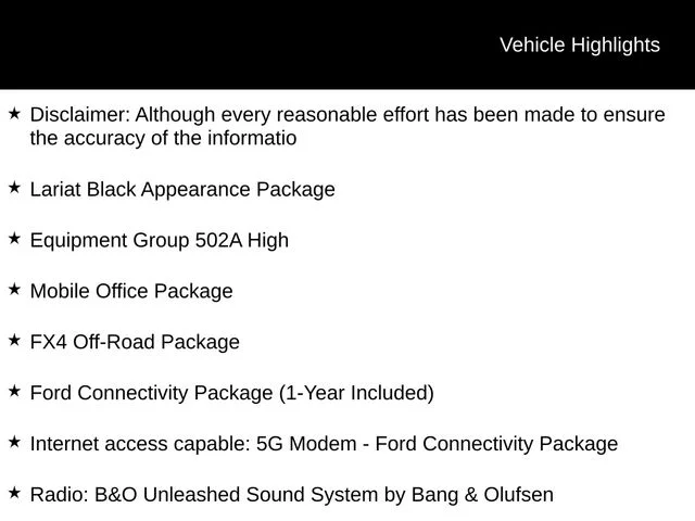 New 2026 Agate Black Metallic Ford Lariat image 3