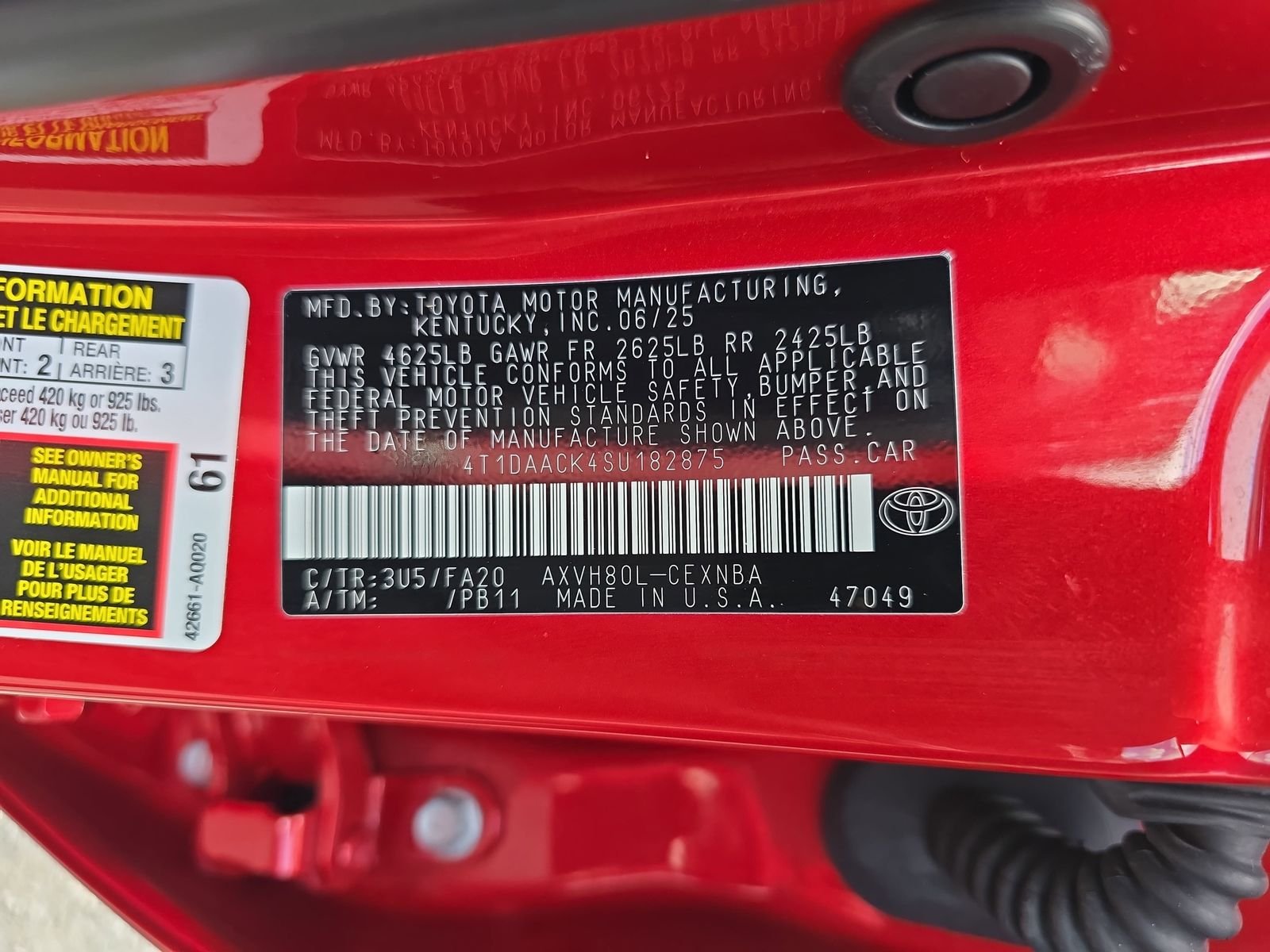 Used 2025 Red Toyota LE image 33
