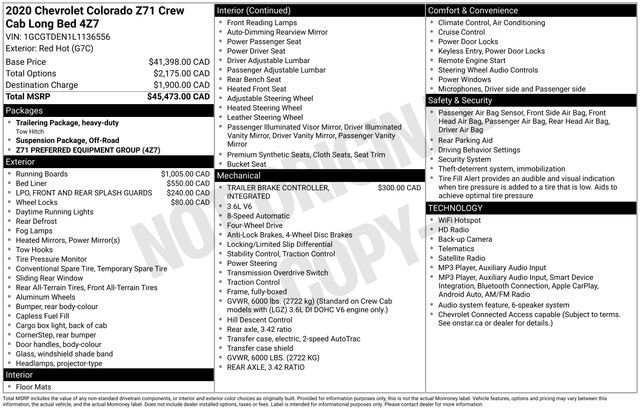 Used 2020 Red Chevrolet 4WD Z71 image 34