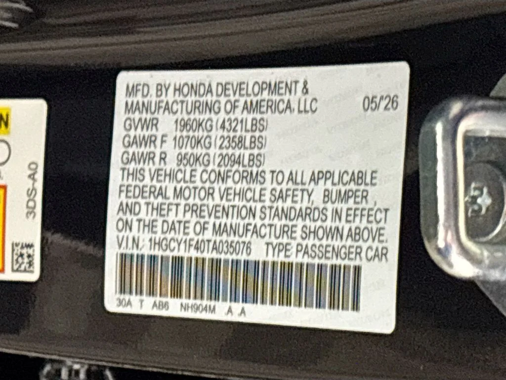 New 2026 Meteorite Gray Metallic Honda SE image 25