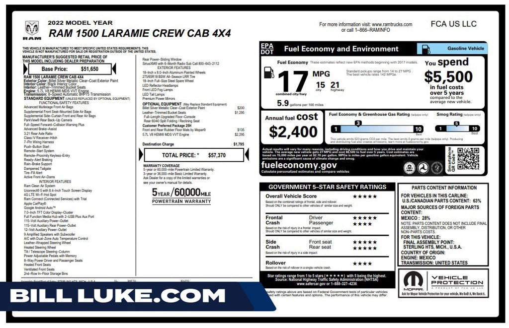 Used 2022 Silver Ram Laramie image 1