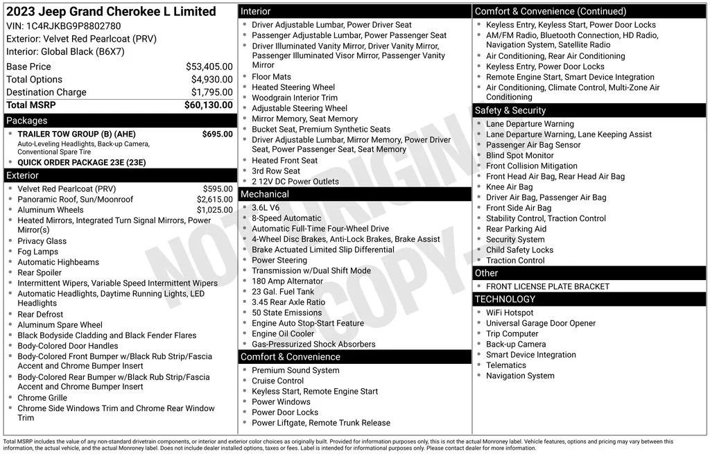 Used 2023 Jeep Grand Cherokee L Limited with VIN 1C4RJKBG9P8802780 for sale in Elk River, Minnesota