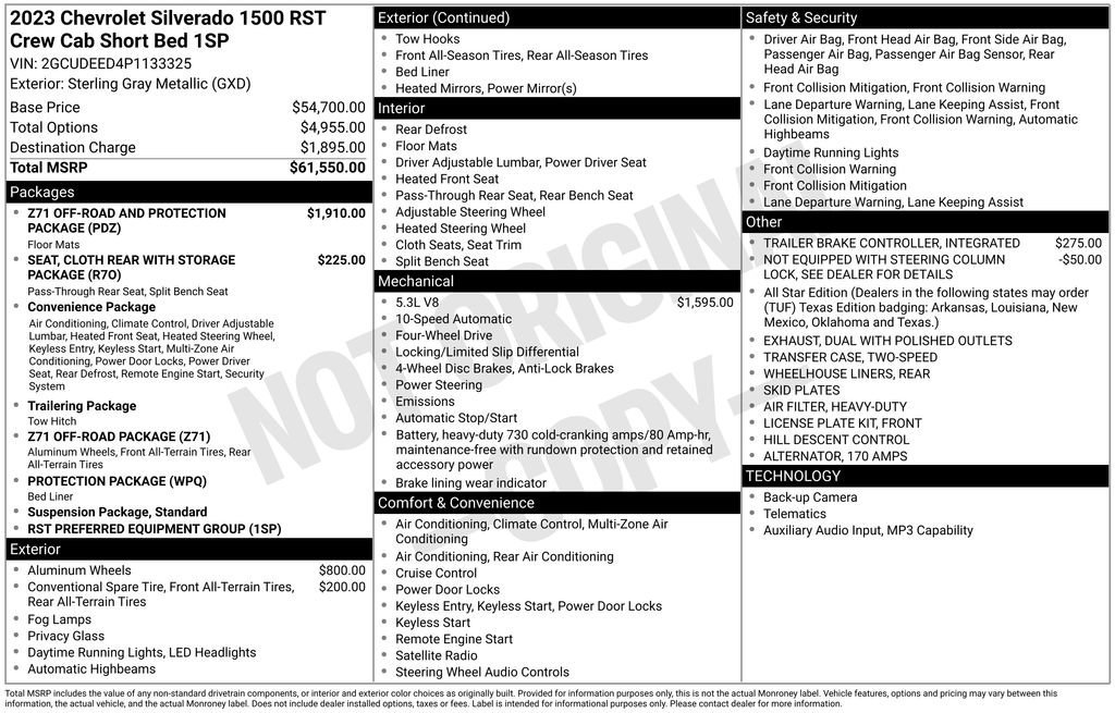 Certified Used 2023 Sterling Gray Metallic Chevrolet RST image 2