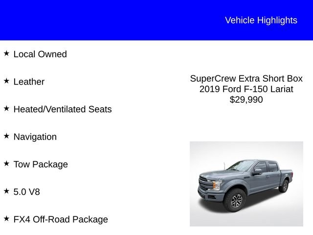 Used 2019 Abyss Gray Metallic Ford Lariat image 2