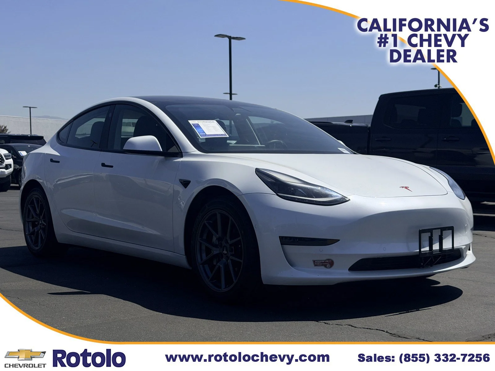 Used 2021 White Tesla Long Range image 1