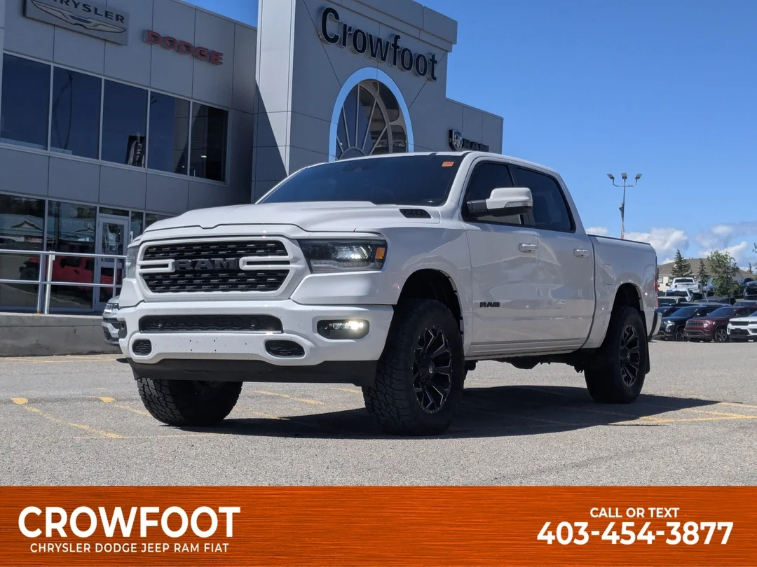 Certified Used 2022 White RAM Sport - - 4x4 - Level II Grp - Back Up Cam - Trailer Brake & Hitch & More! image 1