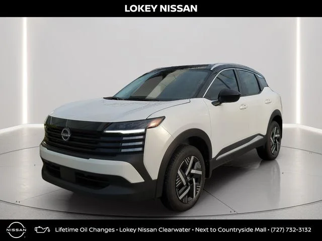New 2026 Aspen White TriCoat / Super Black Two-tone Nissan SV image 1