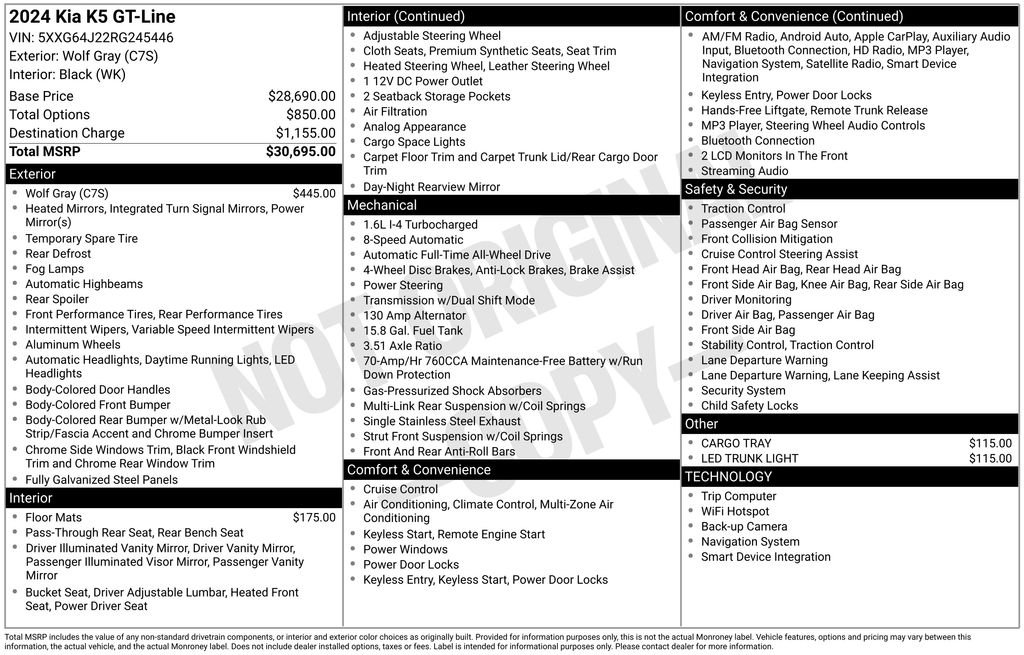 Certified Used 2024 Gray Kia GT-Line image 25