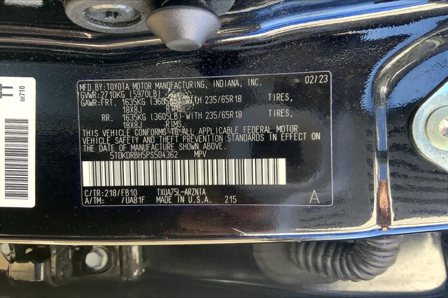 Used 2023 Midnight Black Metallic Toyota LE image 54