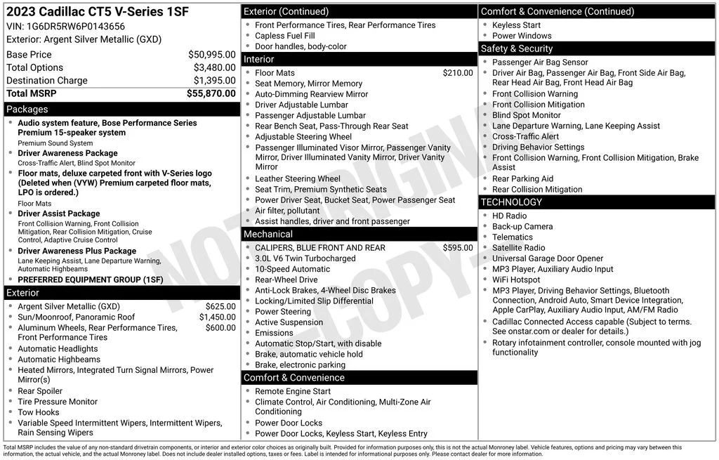 Used 2023 Silver Cadillac V-Series image 35