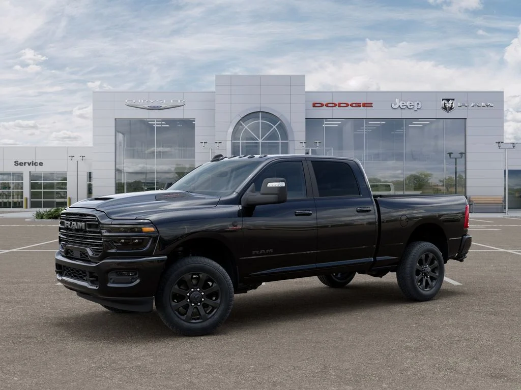 New 2026 Diamond Black Crystal Pearl-Coat Exterior Paint RAM Laramie image 2