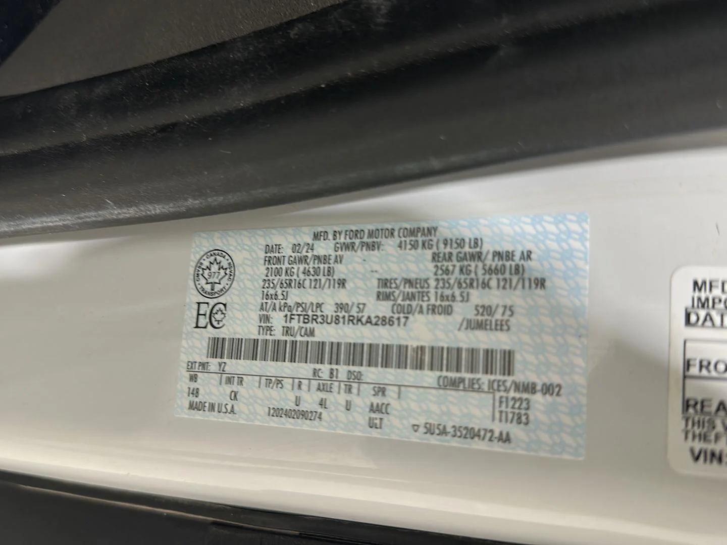 Used 2024 Oxford White Ford  image 27