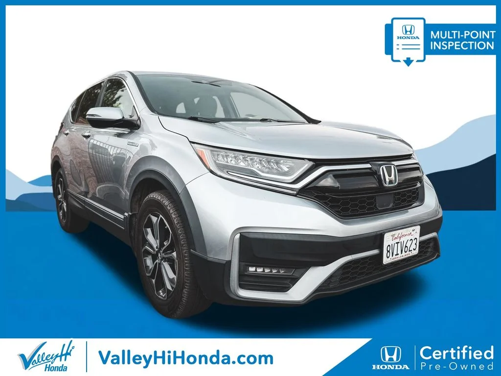 Certified Used 2021 Lunar Silver Metallic Honda HYBRID EX image 1