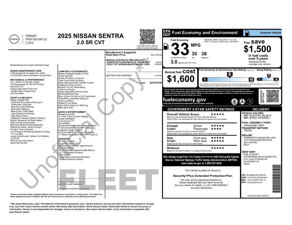 Used 2025 Electric Blue Metallic Nissan SR image 2