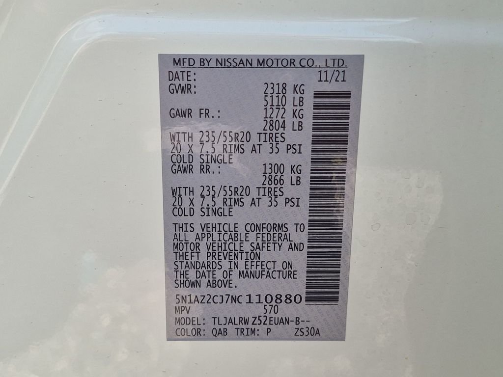 Used 2022 White Nissan SL image 34