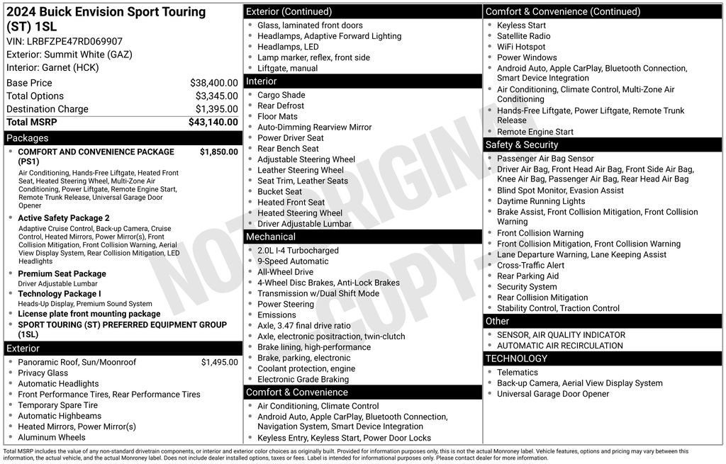 Certified Used 2024 Summit White Buick Sport Touring image 43
