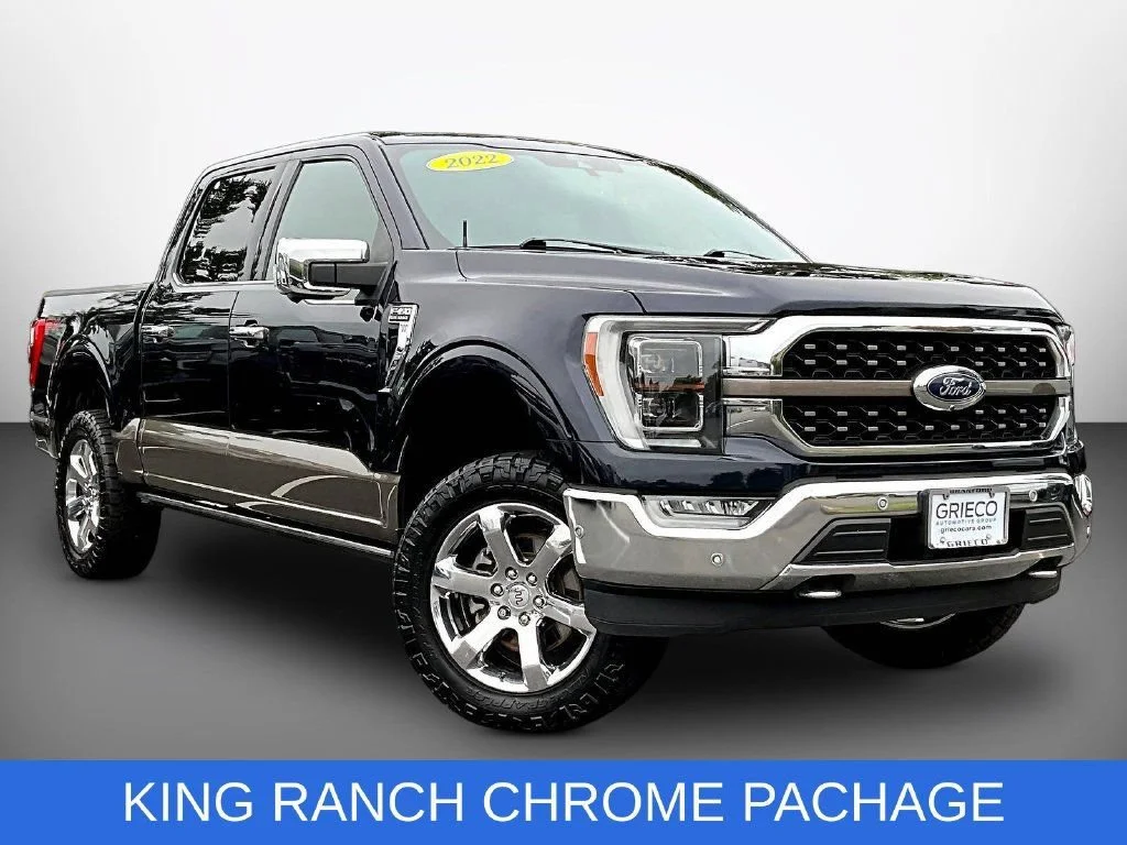 Used 2022 Antimatter Blue Metallic Ford King Ranch image 1