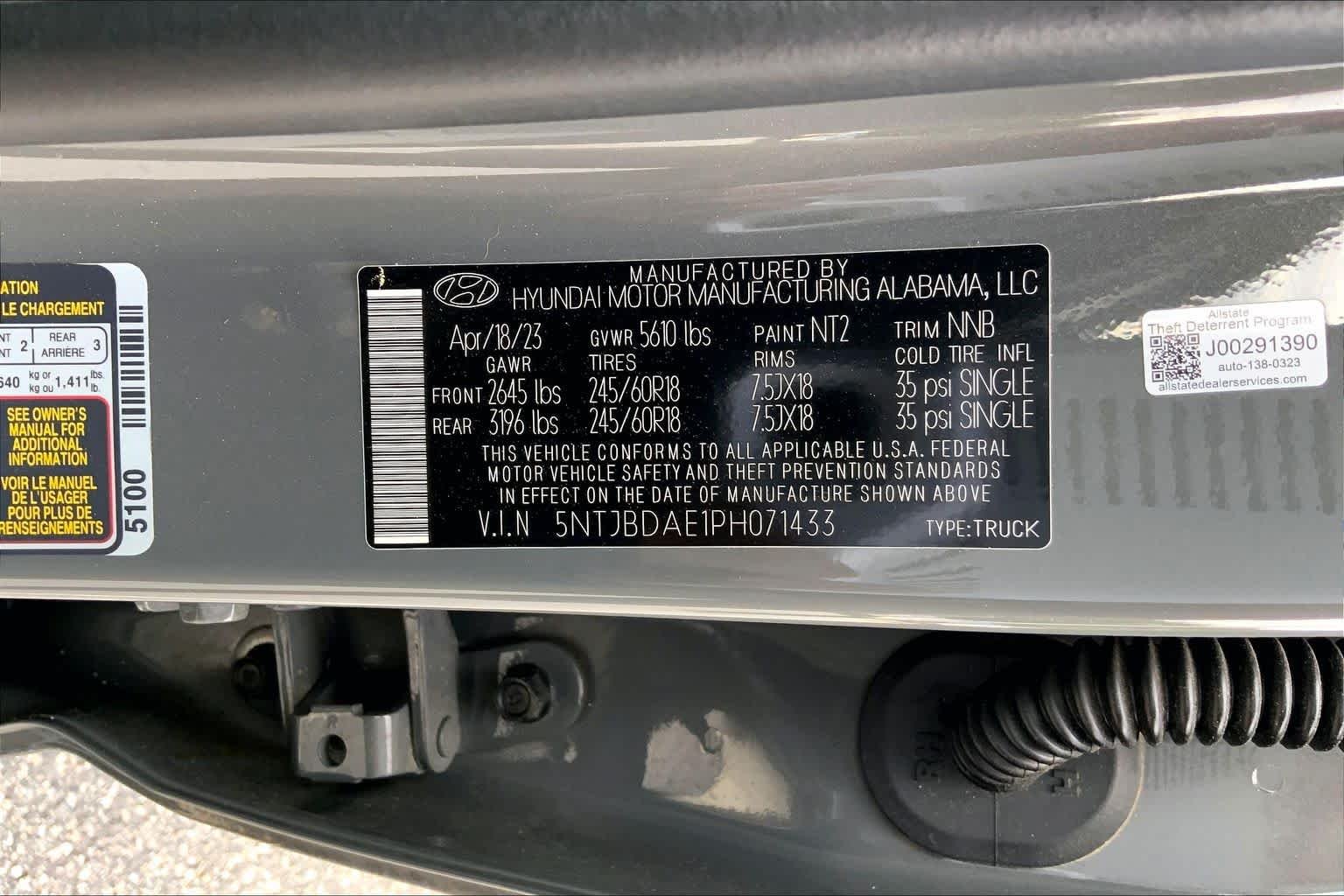 Used 2023 Hampton Gray Hyundai SEL image 31