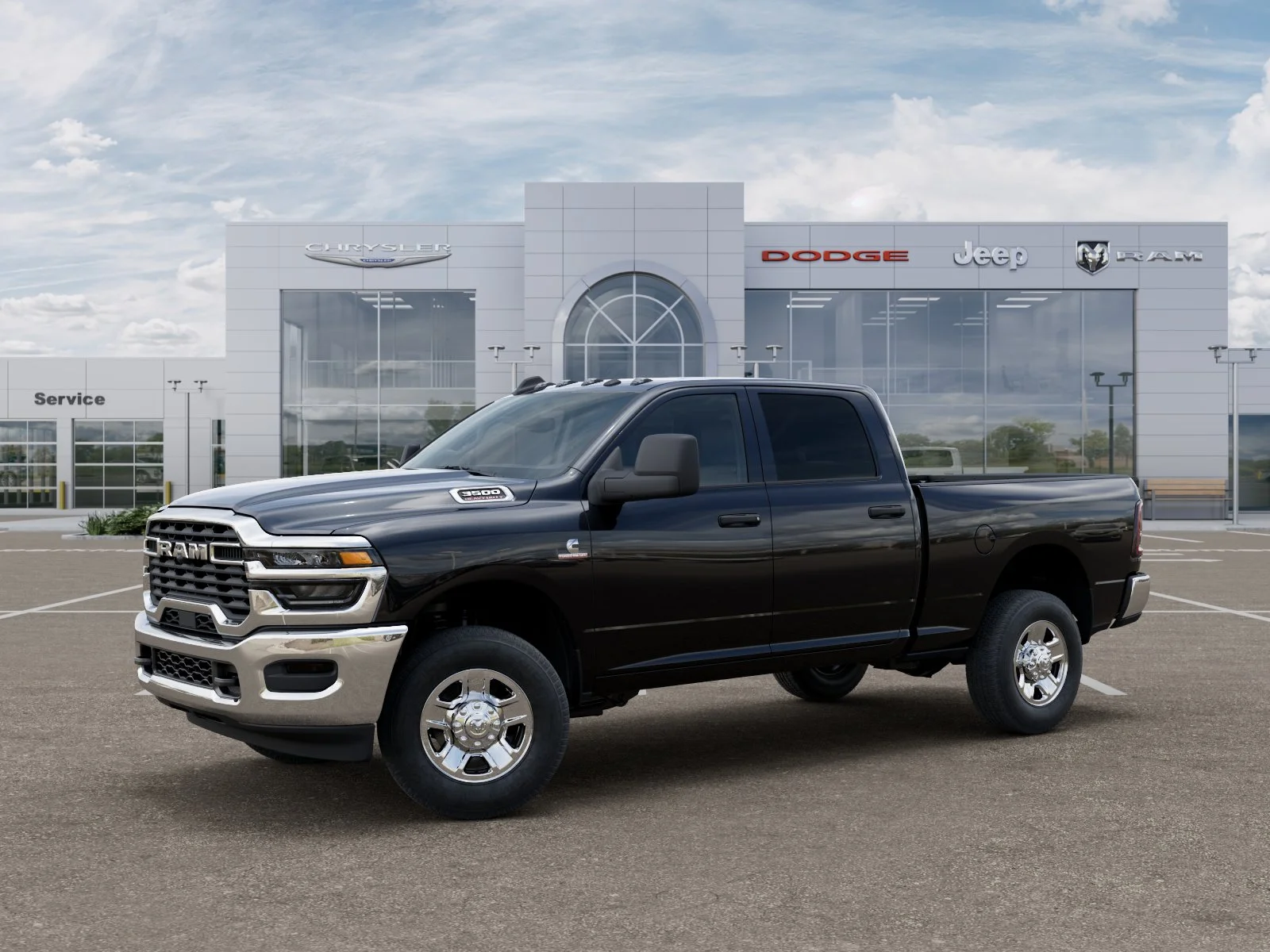 New 2026 Diamond Black Crystal Pearl-Coat Exterior Paint RAM TRADESMAN image 81