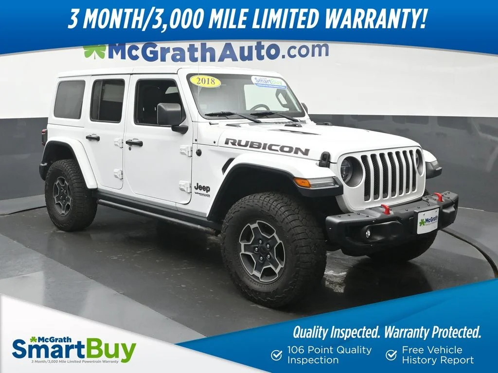 Used 2018 White Jeep Unlimited Rubicon image 1