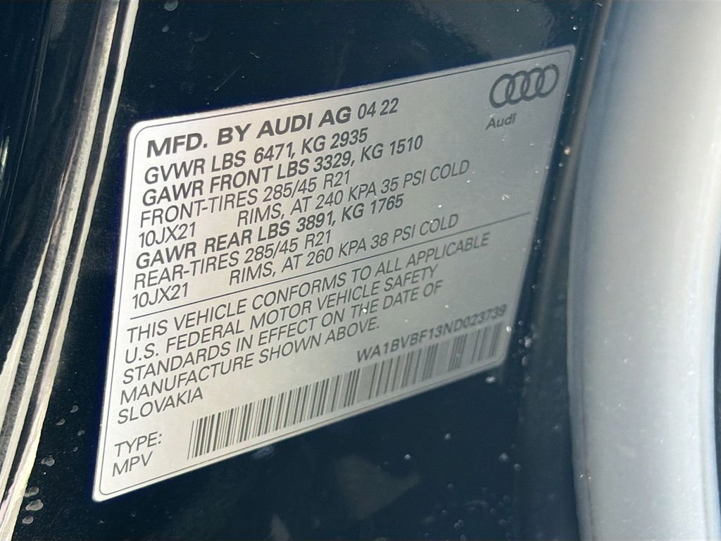 Used 2022 Mythos Black Metallic Audi Premium Plus image 31