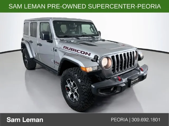 Used 2021 Silver Jeep Unlimited Rubicon image 1