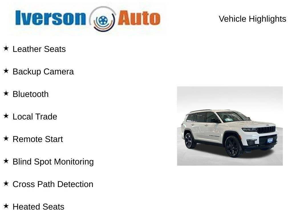Used 2023 Bright White Clearcoat Jeep Limited image 2