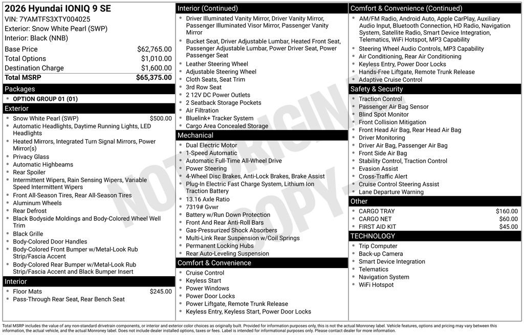 Used 2026 White Hyundai SE image 28