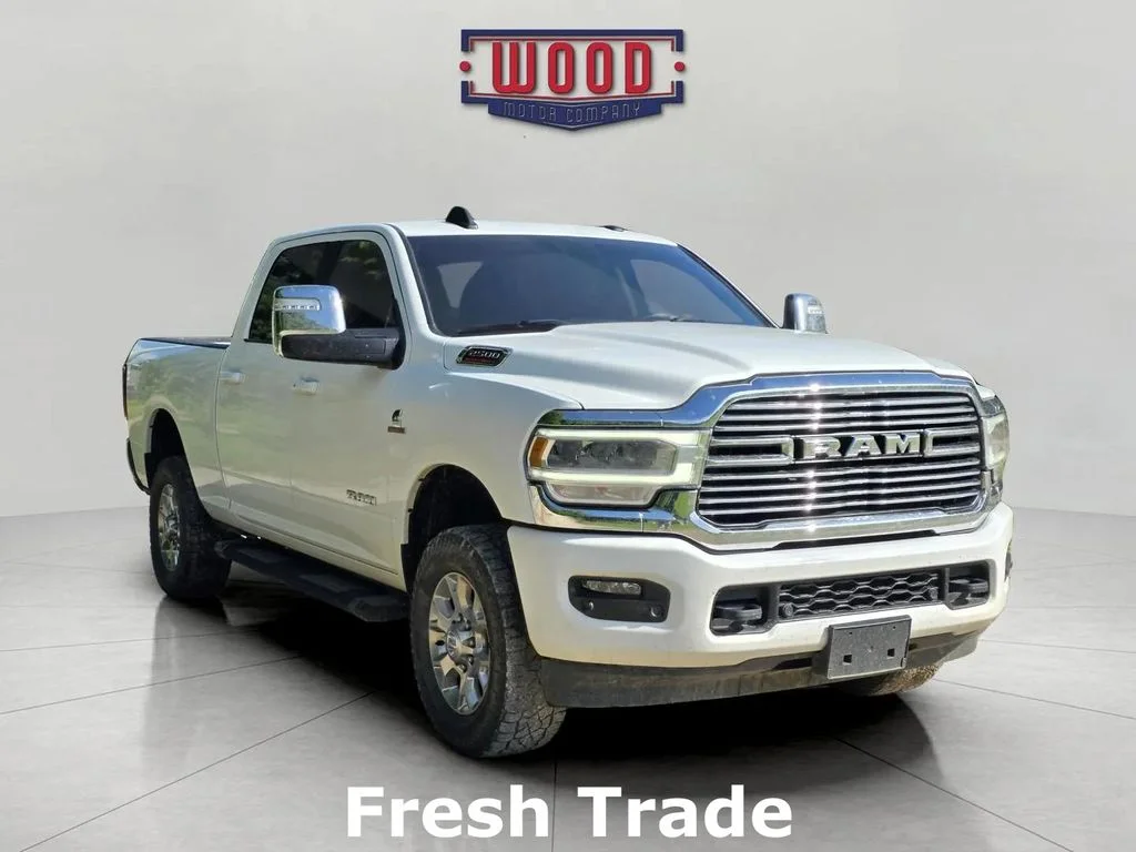 Used 2024 Bright White Clearcoat Ram Laramie image 1